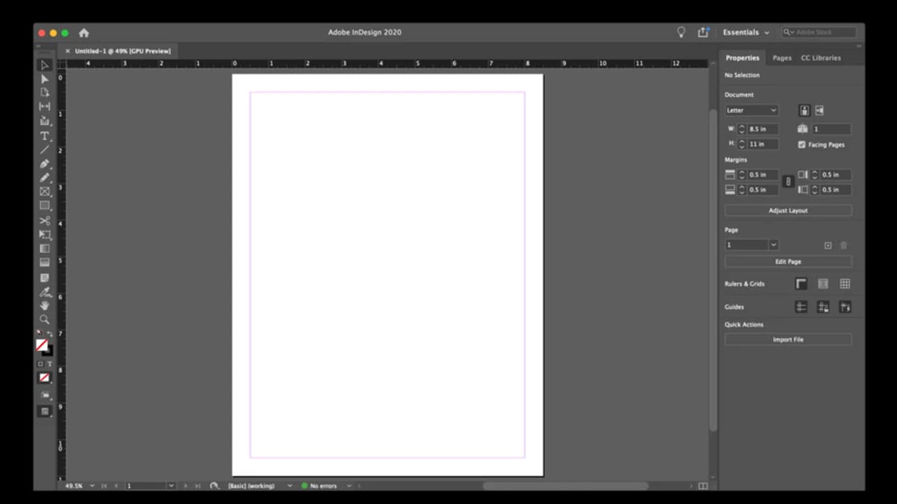 Adobe InDesign screenshot
