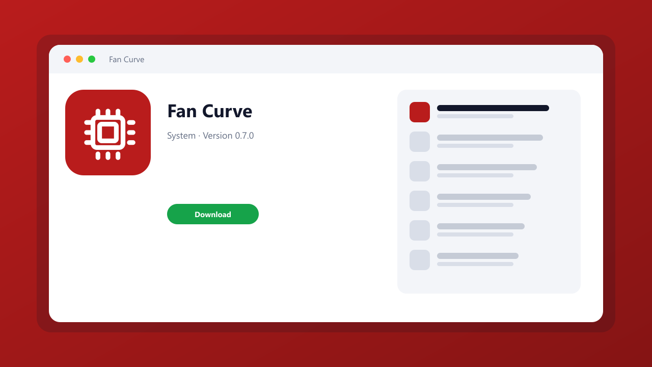 Fan Curve main window