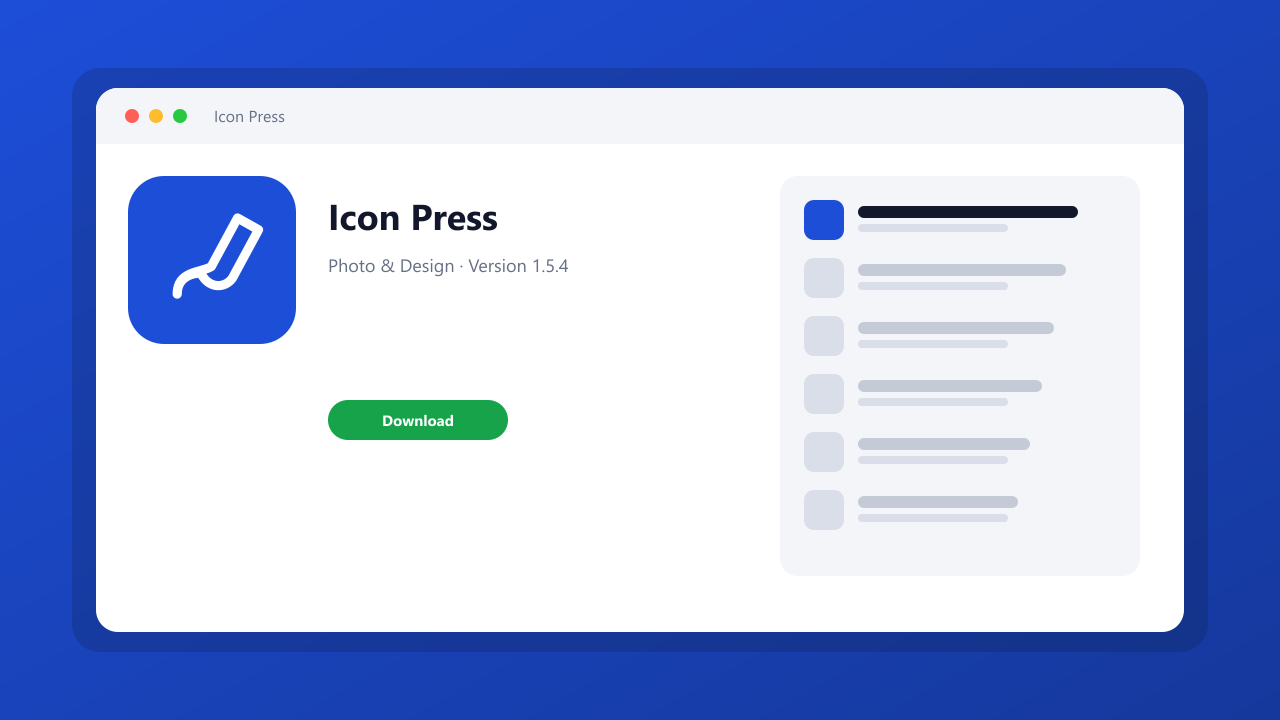 Icon Press main window