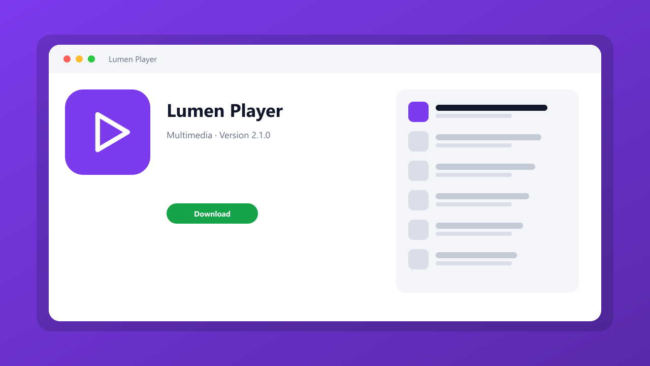 Lumen Player main window