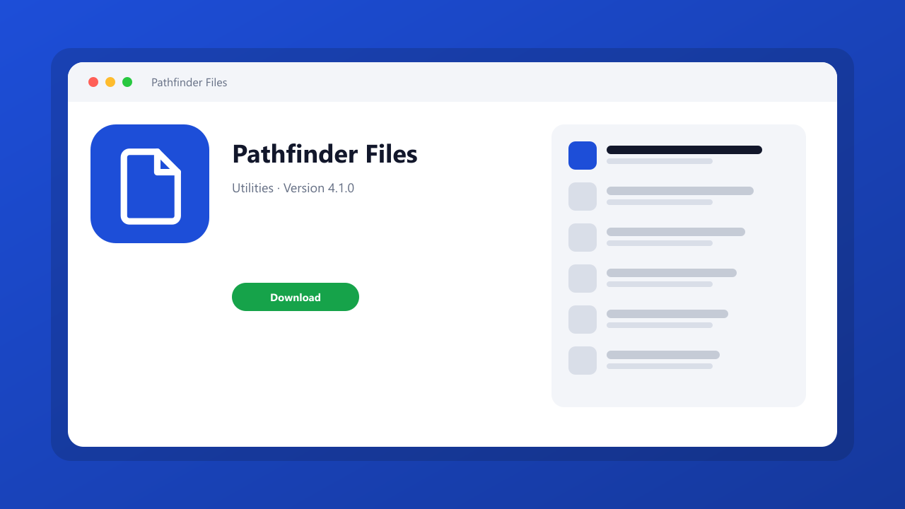 Pathfinder Files main window