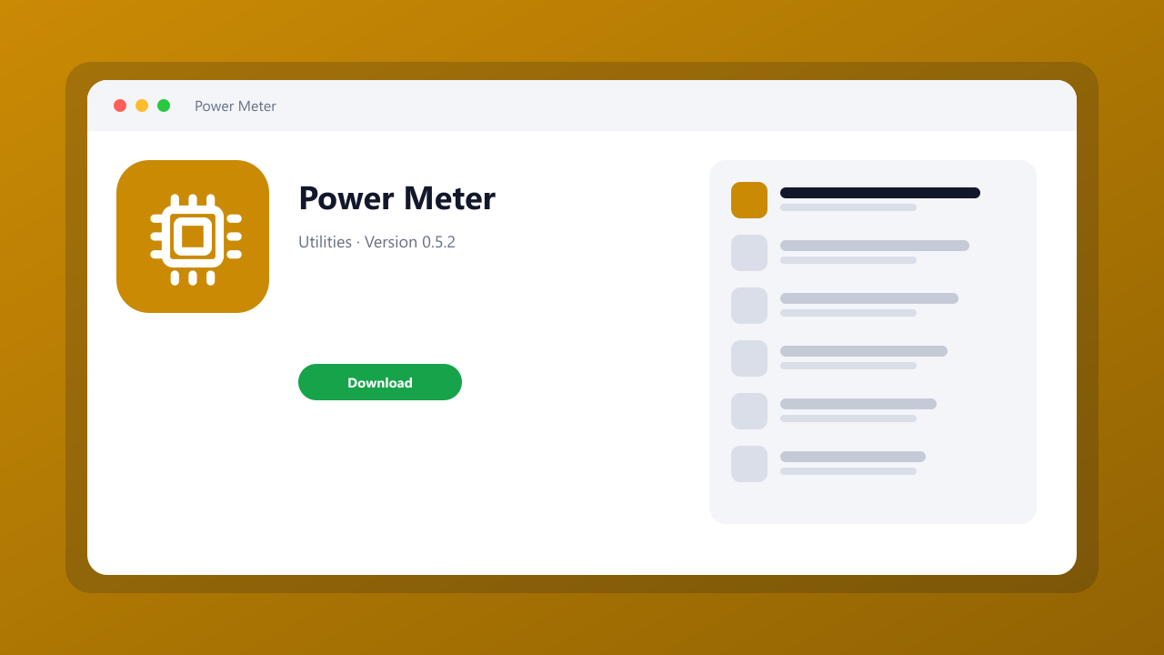 Power Meter main window