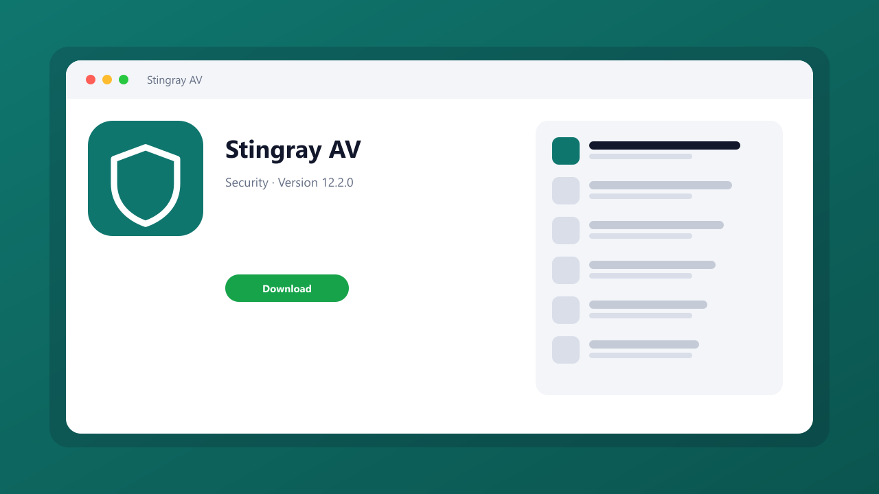 Stingray AV main window